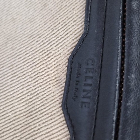 Celine Beige Tote with Multicolor Stripes - Picture 11 of 12